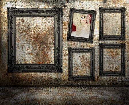 Grungy interior, similar available in my portfolioの写真素材