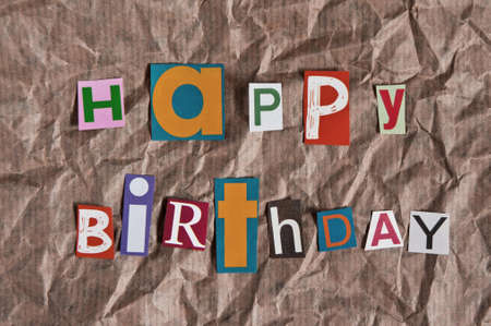 HAPPY BIRTHDAY messageの写真素材