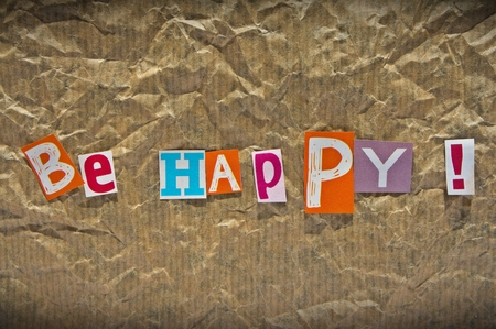 BE HAPPY message の写真素材