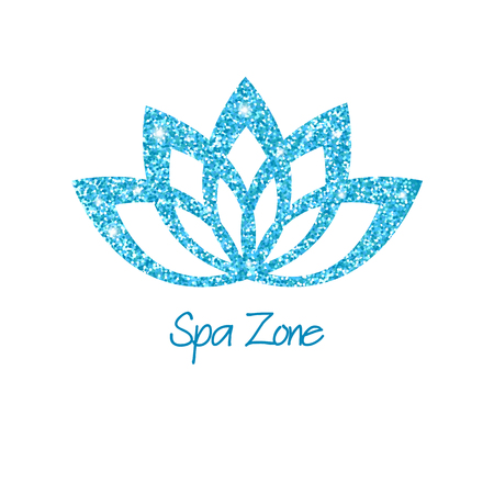 SPA - template for Spa lounge, beauty salon, massage area, yoga center, natural cosmetics etc.. Lotus symbol.のイラスト素材