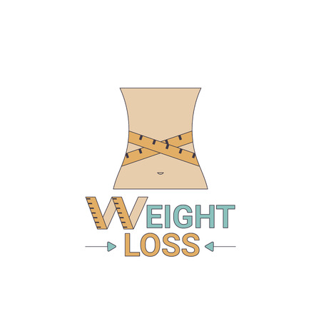 Weight loss icon. Fitness or healthy lifestyle symbol.のイラスト素材