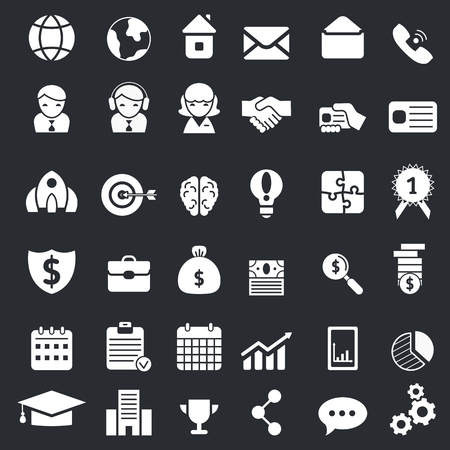 Collection business icons. Business elements to use in web, smart phone application ets.のイラスト素材