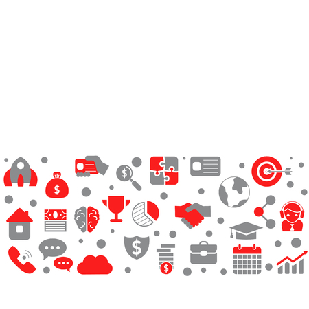 Business design concept. Background with business and finance icons.のイラスト素材