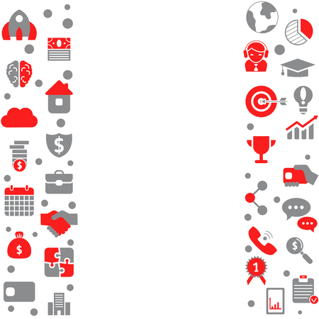 Business design concept. Background with business and finance icons.のイラスト素材