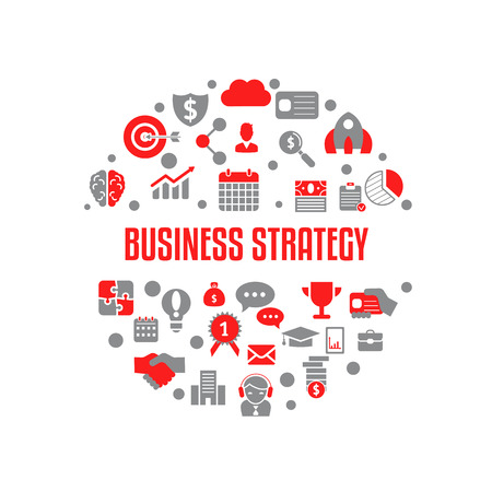 Business design concept. Background with business and finance icons.のイラスト素材