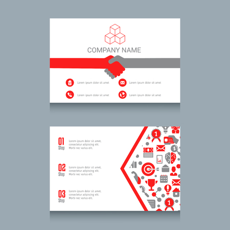 Business card designs. Easy to adapt. Business vector set.のイラスト素材