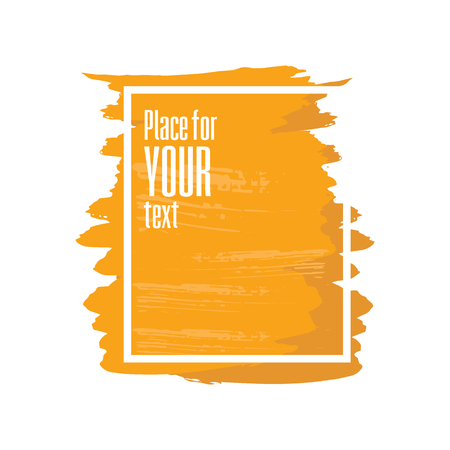 Vector art background with bright yellow stains. Modern art graphics for design card, poster, flyer, brochure et?,のイラスト素材