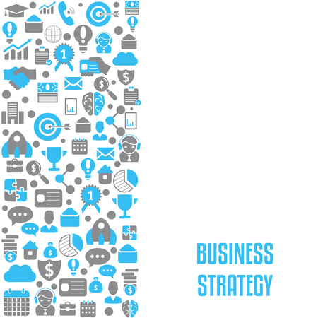 Business design concept. Background with business and finance icons.のイラスト素材
