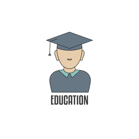 Education logo template. Education and learning concept.のイラスト素材