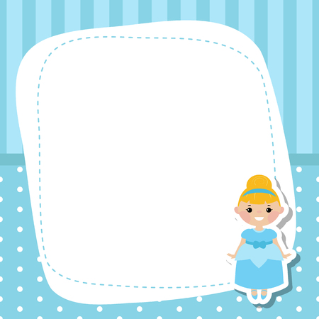 Greeting card with beautiful princesses. Vector background.のイラスト素材