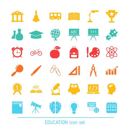 Collection education icons. Education, school and university elements to use in web, smart phone application ets.のイラスト素材