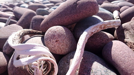 Pebbles Background, Rocks, Nature Landscape, Purple Pebble