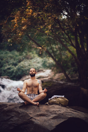 Man meditating