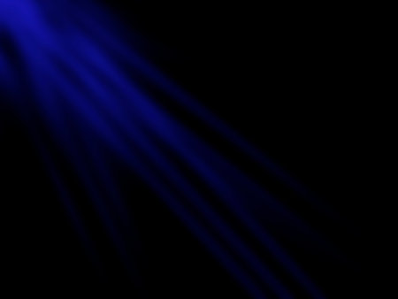 Beautiful blue abstract drawing paints on a black backgroundの写真素材