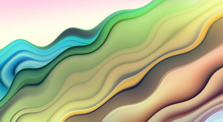 Colored abstraction on a light background. Delicate good lines.の写真素材