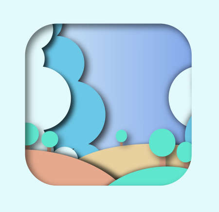 Colored abstract paper. Design concept.Vector. Background template for banners, flyers, presentations. Realistic relief.の写真素材