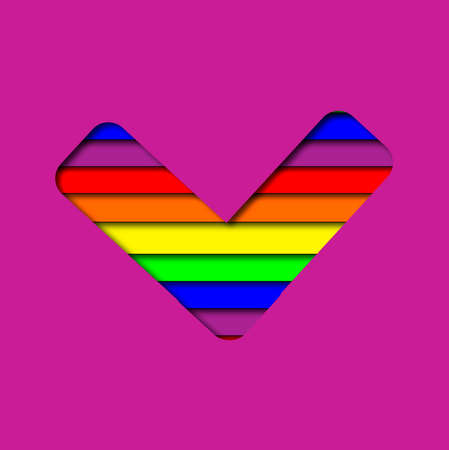 LGBT illustration. Community pride concept. Design for poster, flyer. Check the vector icon and sign your app.の写真素材