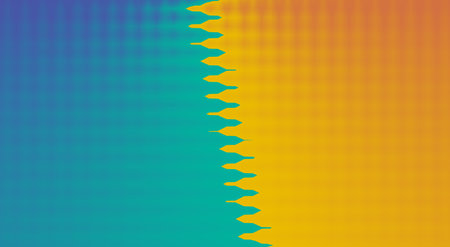 Colored abstract smooth lines and shapes. Bright background. Template for the design of flyers, cards, leaflets, coversの写真素材