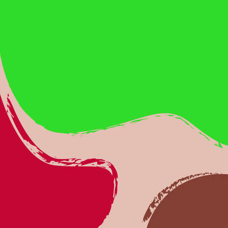 Vector illustration with paints in boho style. Abstract watercolor geometric shapes of balance, plants, nature, sun and moon. Design for cover, wallpaper, postcards, social networks, decor.のイラスト素材