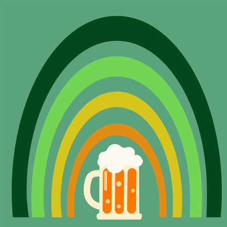 Hand with beer. St. Patrick's Dayのイラスト素材