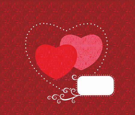 Original vector illustration with hearts.のイラスト素材