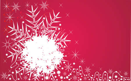 The decorative winter red christmas background. Editable and scalable vectorの写真素材