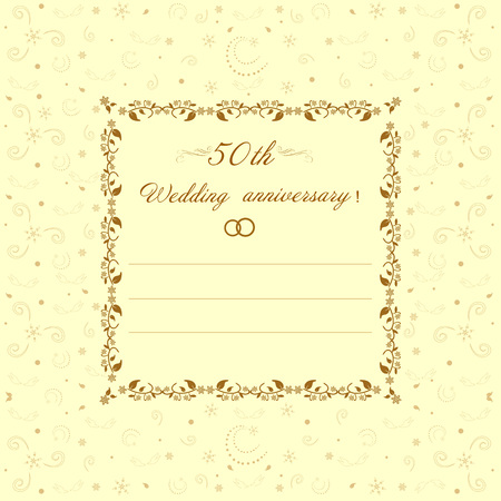 50th Wedding anniversary Invitation best editable vector illustrationの写真素材