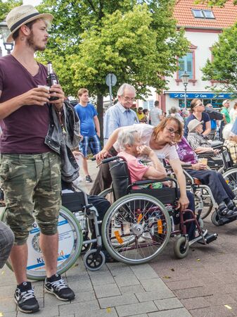 Kirchheimbolanden,Rheinland-Pfalz,Germany-06 23 2019: Holiday parade on streets of German town during Beer Festival weekのeditorial素材