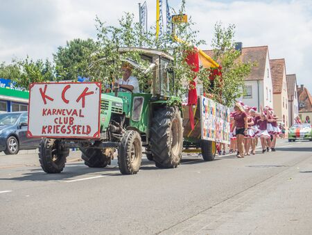 Kirchheimbolanden,Rheinland-Pfalz,Germany-06 23 2019: Holiday parade on streets of German town during Beer Festival weekのeditorial素材