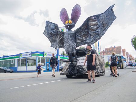 Kirchheimbolanden,Rheinland-Pfalz/Germany-06 23 2019: Holiday parade on streets of German town during Beer Festival weekのeditorial素材
