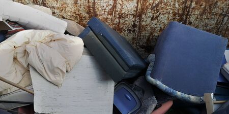 Large-size garbage collection station in Germany,Europe.Bulk waste reception point.Large containers for old furniture, garbage made of wood, household trash. Separate collection, sorting and disposal of garbage. Reducing the cost of recycling, improving tのeditorial素材