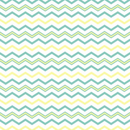 Vector clip art: Abstract background of multi-colored zigzag lines Aqua Green-white-turquoise-yellow. Background for design, pattern. Pastel colors, zigzag lines. Texture for fabric, site, postcards. Texture for fabric, site, postcards. Bright vector stripes, space for text and design.のイラスト素材