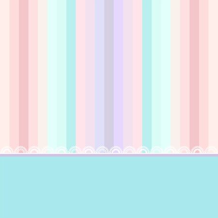 Combined wallpaper, Soft colors of marshmallows: a background of vertical stripes in pastel colors with an even part of turquoise color at the bottom. Background for baby design, pattern for fabric.のイラスト素材