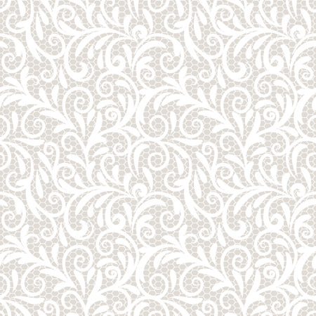 Vintage lace ornament, elegant tulle texture, vector seamless pattern. Vector pattern of ungainly patterns of stockings of guipureのイラスト素材