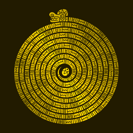 Aztec animals, Mayan snake, ancient Mexican designのイラスト素材