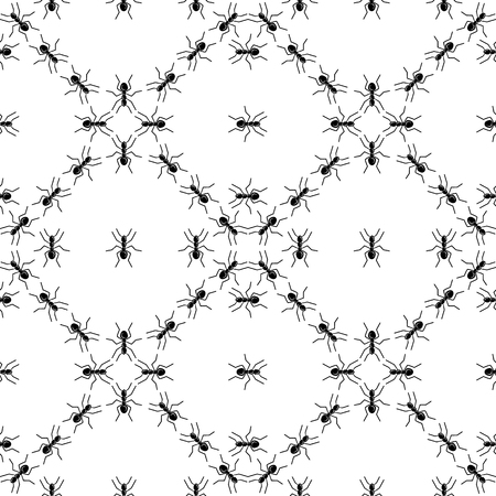 Illustration of ants on a white background. Vector.のイラスト素材