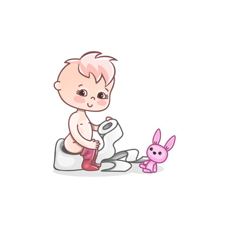 Vector Of The Baby Is Sitting On The Id Royalty Free Image Stocklib