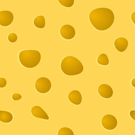 Vecor seamless illustration of cheese pattern. Background foodのイラスト素材