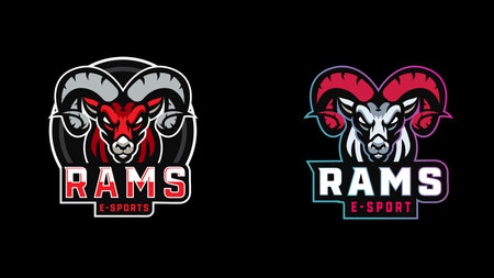 Mascot ram head vector logo template. Mascot ram head logo template.のイラスト素材
