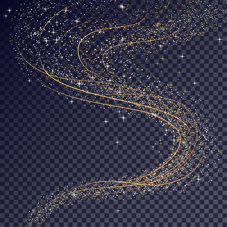 Light glow effect stars wind with sparkles isolated on transparent background.のイラスト素材