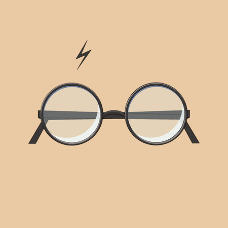 Icon glasses. Glasses in cartoon style.のイラスト素材
