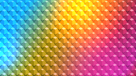Illustration with rainbow cubes.のイラスト素材