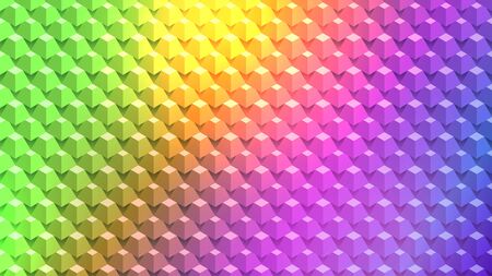Illustration with rainbow cubes.のイラスト素材