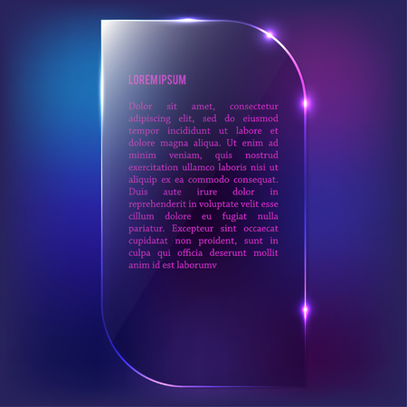 Glass plate. Vector glass banner.のイラスト素材