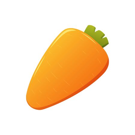 Carrot icon. Cartoon style object. Vector Illustration.のイラスト素材