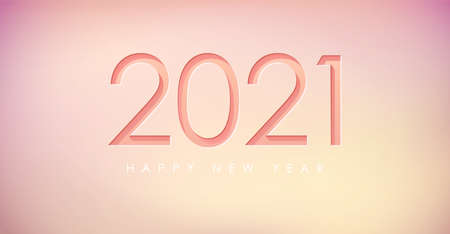 Happy New 2021 Year greeting card. Flyer, poster, invitation or banner for New Years 2021のイラスト素材