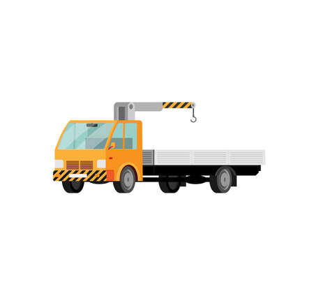 Car vector icon. Tow truck, crane, truck or evacuatorのイラスト素材