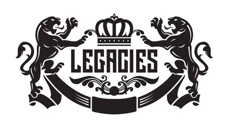 Leopard sign silhouette vector illustration. Side view for retro logos template vintage design element isolated on white background.のイラスト素材