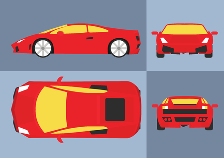 Red Car vector design. Perfect for your personal projectのイラスト素材
