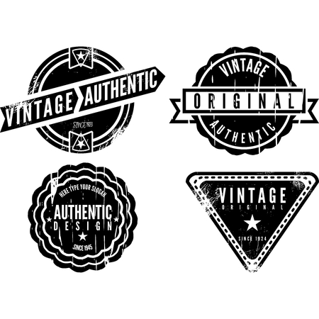 Simple Vintage Logo. Perfect for your Personal or Commercial Projectのイラスト素材